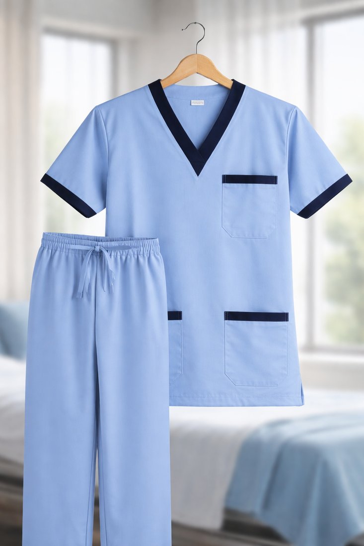 Hospital scrub suit, breathable medical uniform for daily use by CFOKU Enterprises